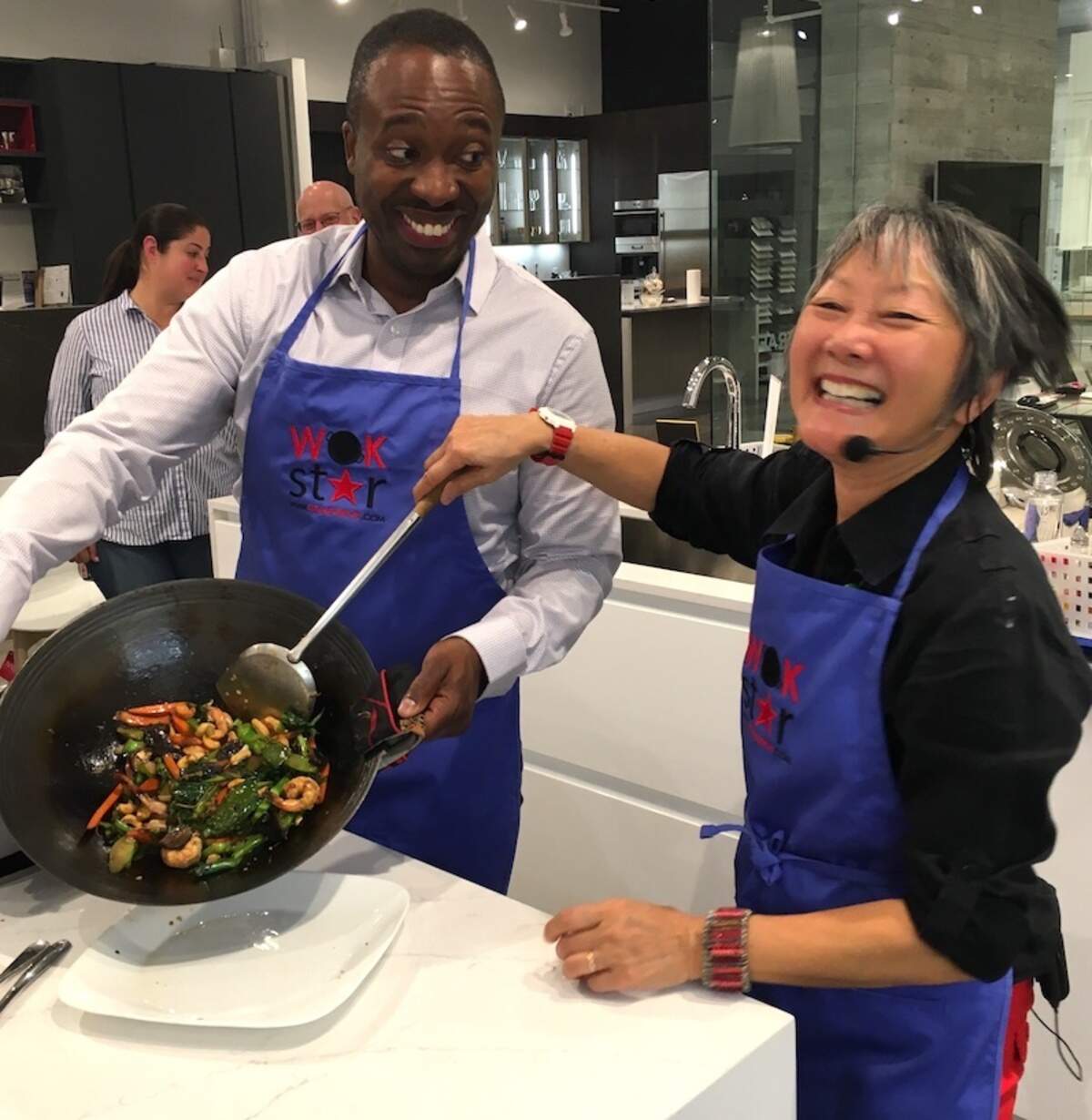 Wok Star Eleanor Hoh and Malik.